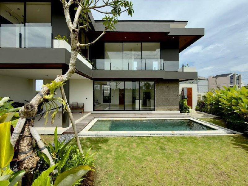 Brand-New Black Tropical Villa with Rice Terrace Views in Pererenan–Munggu