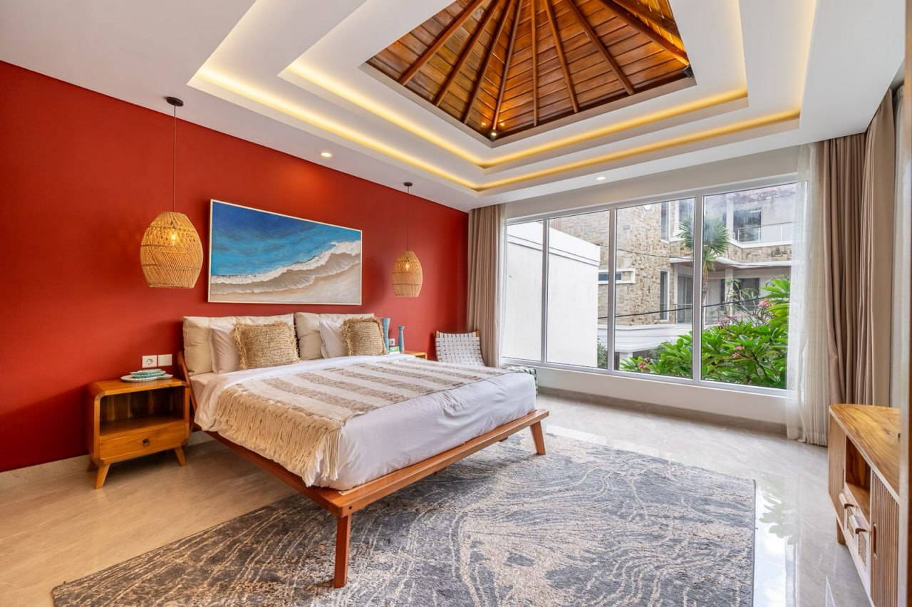 3-Bedroom Villa with Rice Field & Ocean Views for Rent in Tumbak Bayuh
