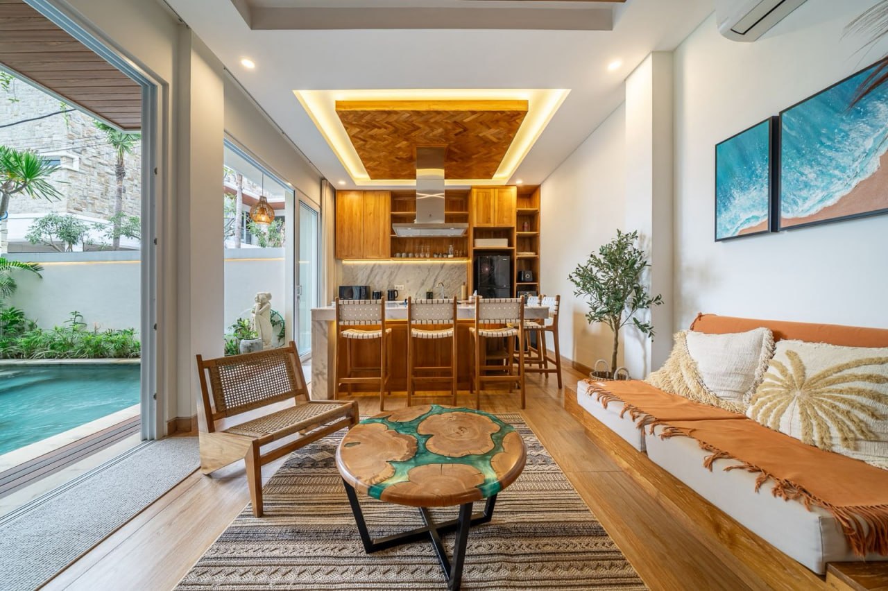 3-Bedroom Villa with Rice Field & Ocean Views for Rent in Tumbak Bayuh