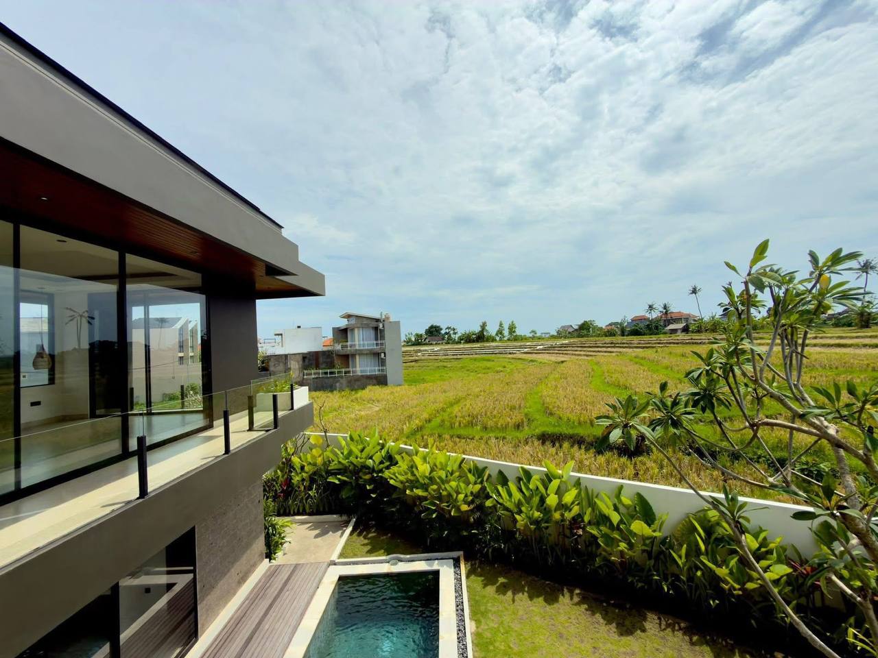 Brand-New Black Tropical Villa with Rice Terrace Views in Pererenan–Munggu